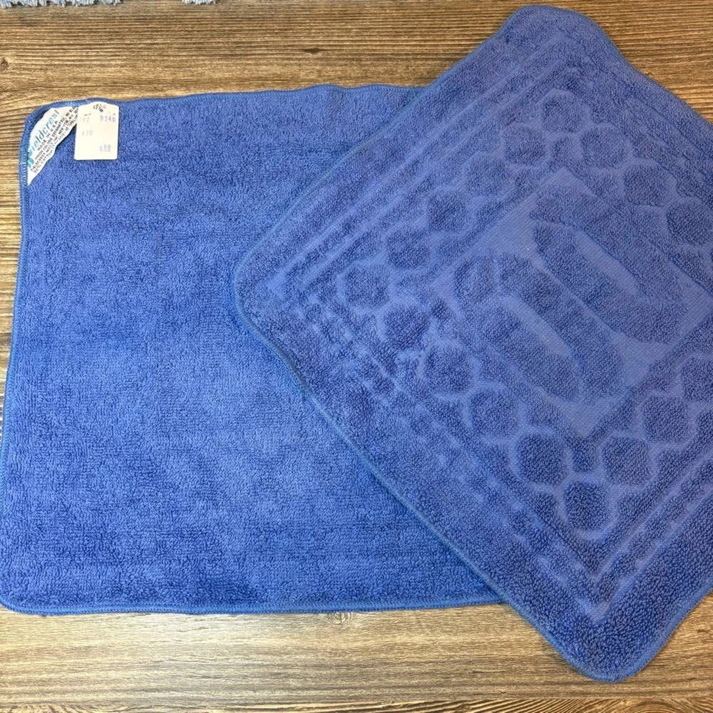 Blue Vintage Wash Cloths (8) Two Hand Towels MCM Granny Core Cottage Core Mixed